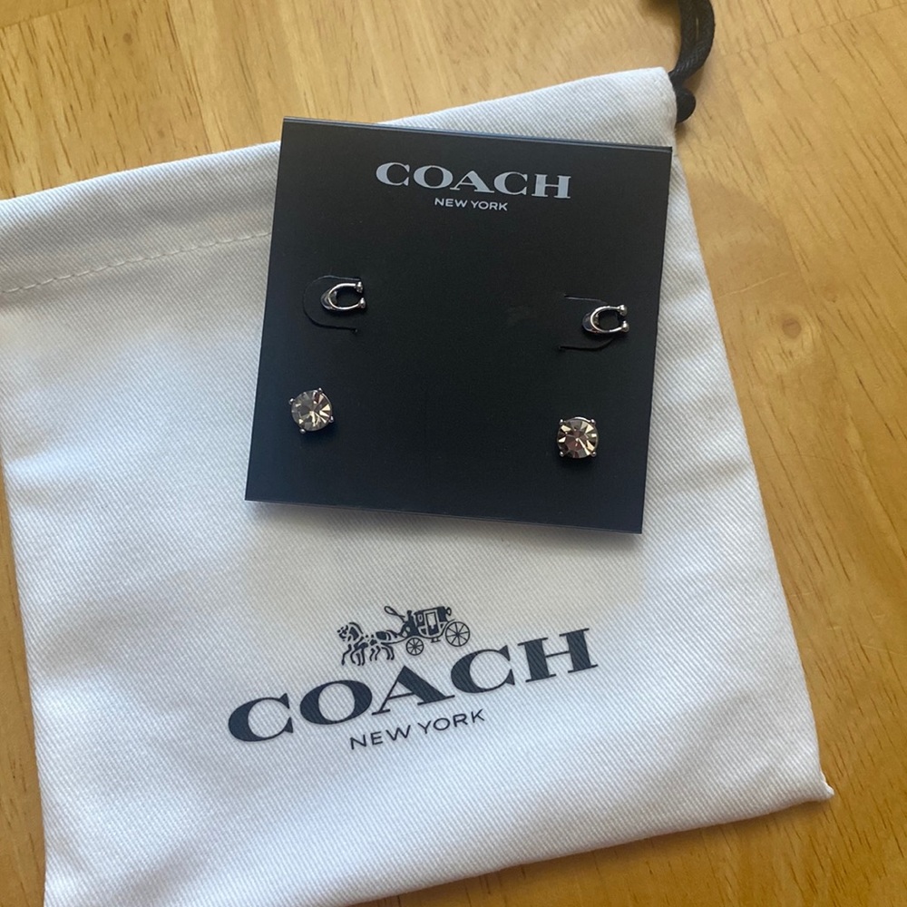 NWT Coach Stud Earrings